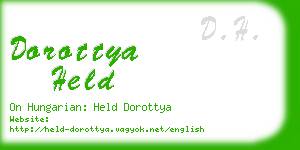 dorottya held business card